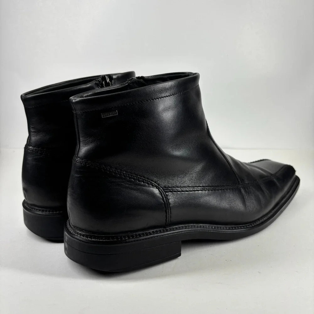 Lloyd Shoes Men's 11 Black Leather GORE-TEX Partelana Waterproof Zip Ankle Boots